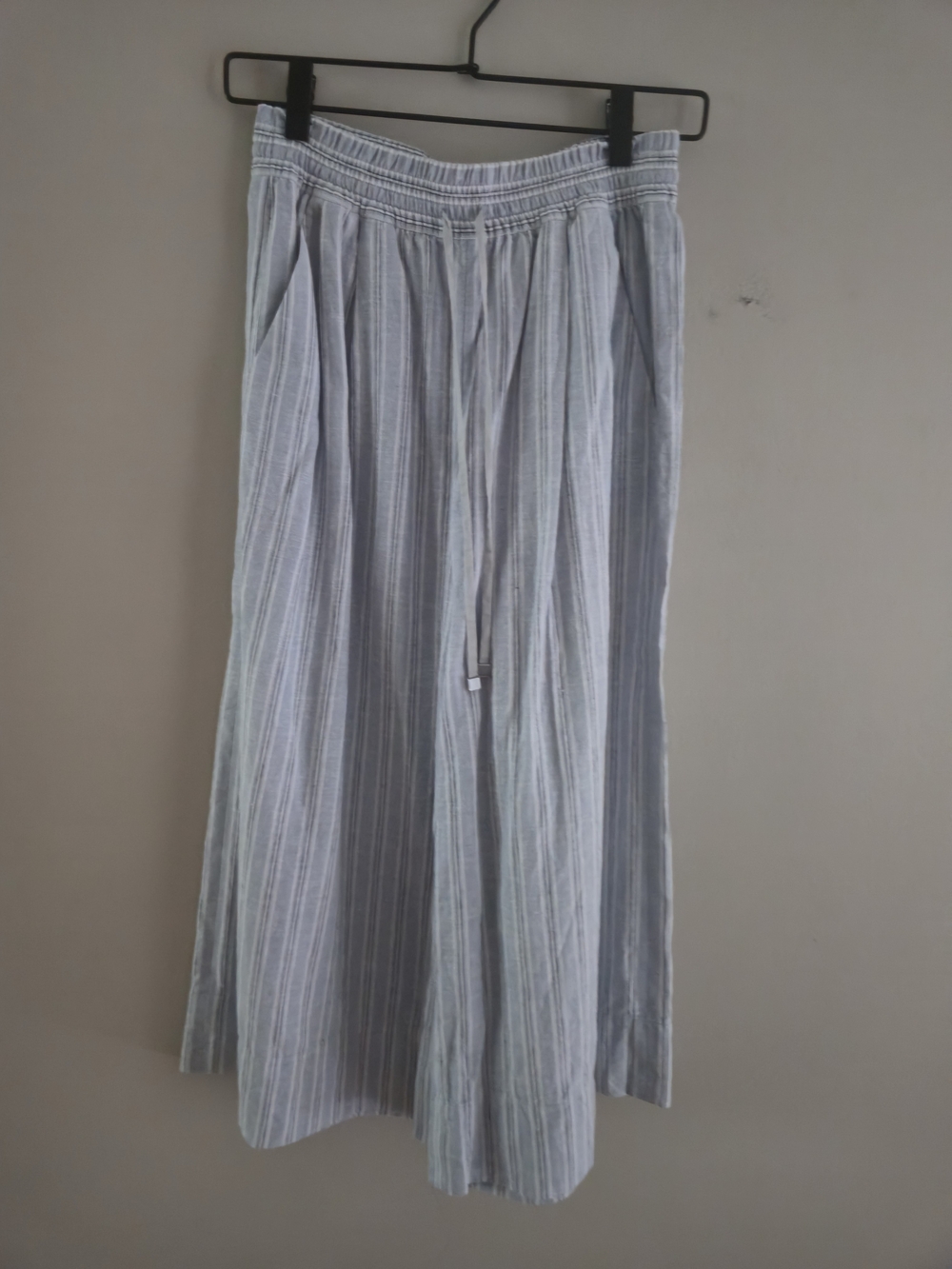 Lafayette 148 New York Dean Tie-Waist Ankle Wide-Leg Pants Linen Blend
